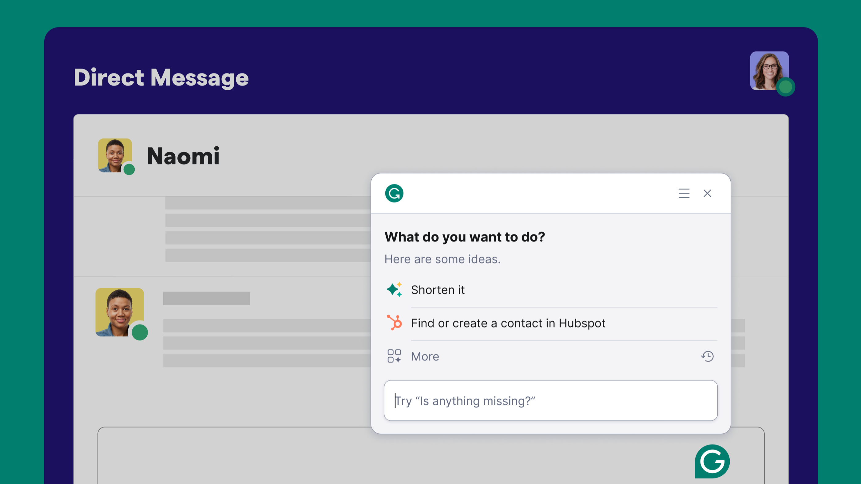 Simplify CRM management with Grammarly's app actions.